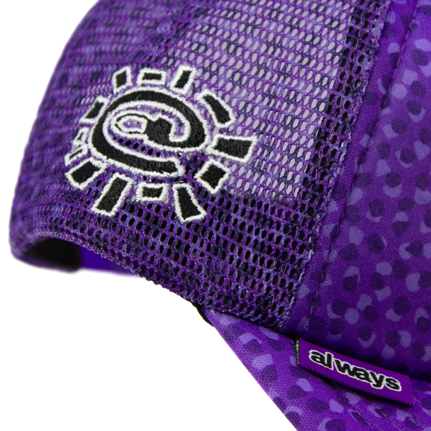 Always Do What You Should Do - "Coral Pattern" Purple Trucker Cap - Image 3