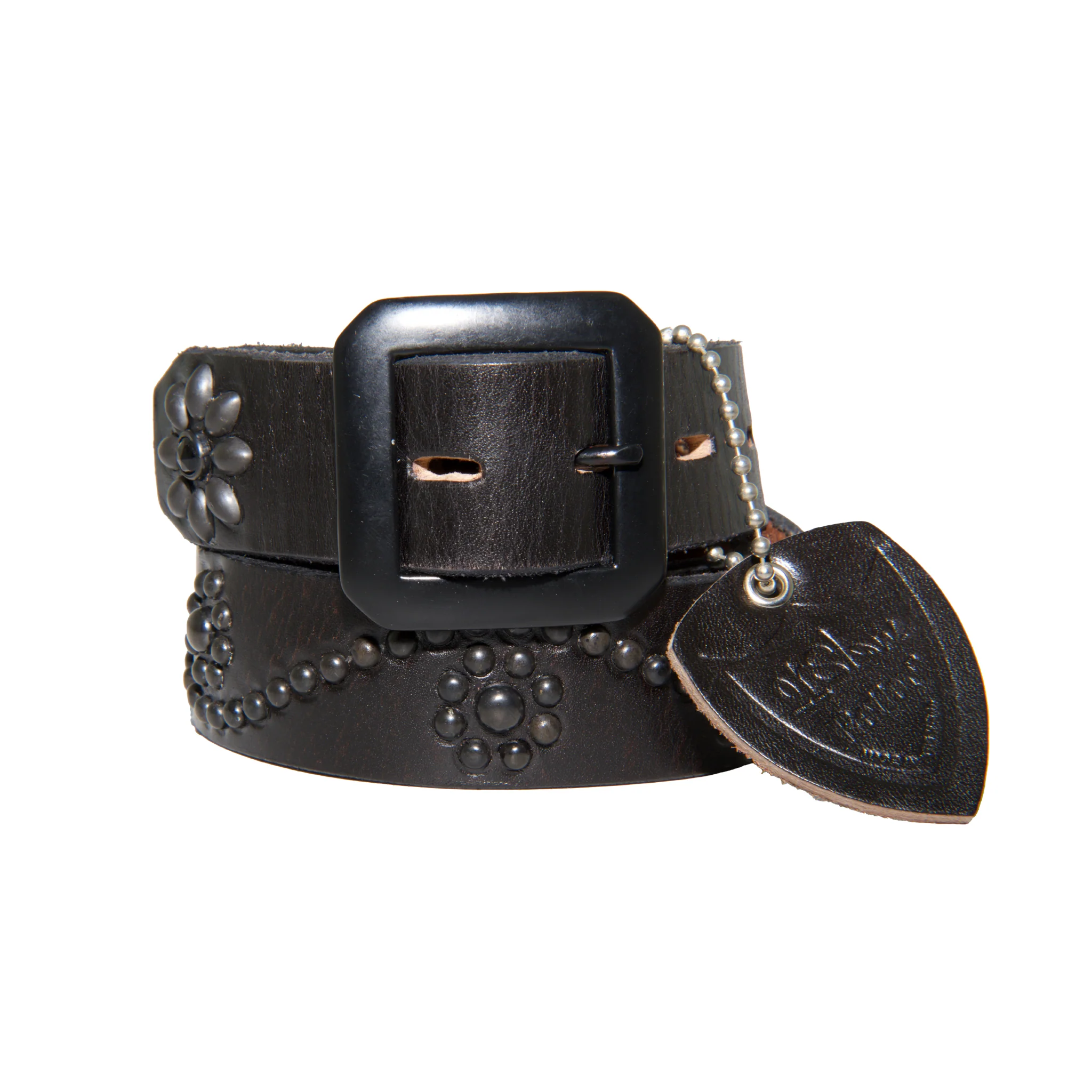 Better™ Gift Shop / Hollywood Trading Company / OrSlow - "Triple Black Stone" Leather Belt - Image 2